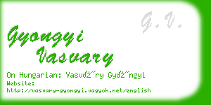 gyongyi vasvary business card